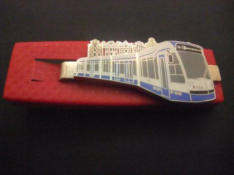 GVB (gemeentelijk vervoerbedrijf) Amsterdam tramlijn 26,IJtram.van IJburg naar Rietlandpark , Piet Heintunnel naar station Amsterdam Centraal
